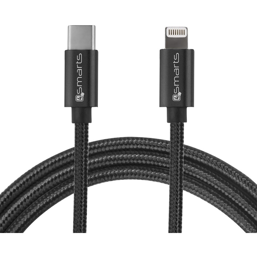Cablu incarcare si transfer de date iPD USB Type-C - Lightning pentru Fast Charging iPhone 8/8 Plus/X si iPad 1m Negru