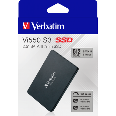 verbatim Vi550 S3 SSD 512GB 2.5インチ SATA3 SSD Verbatim Vi550 S3 512GB SATA III 2.5 inch ITGalaxy.ro