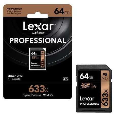 Card de memorie Lexar SDXC 64GB Class 10 UHS-I