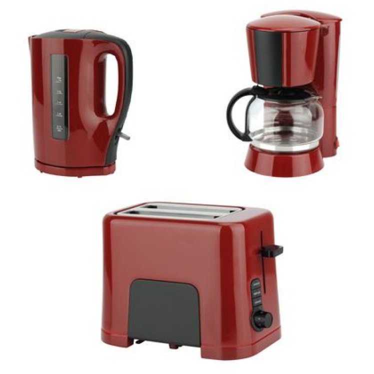 Pachet Prajitor de paine RB1T + Filtru de cafea RB2FC + Fierbator electric RB3W Red thumbnail
