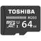 Card de memorie Toshiba MicroSDXC M203 64GB CLASS 10 UHS I U3 100MB/s cu adaptor SD