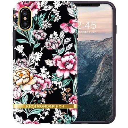 Husa fashion Richmond and Finch Freedom 360 iPhone X/Xs Black Floral