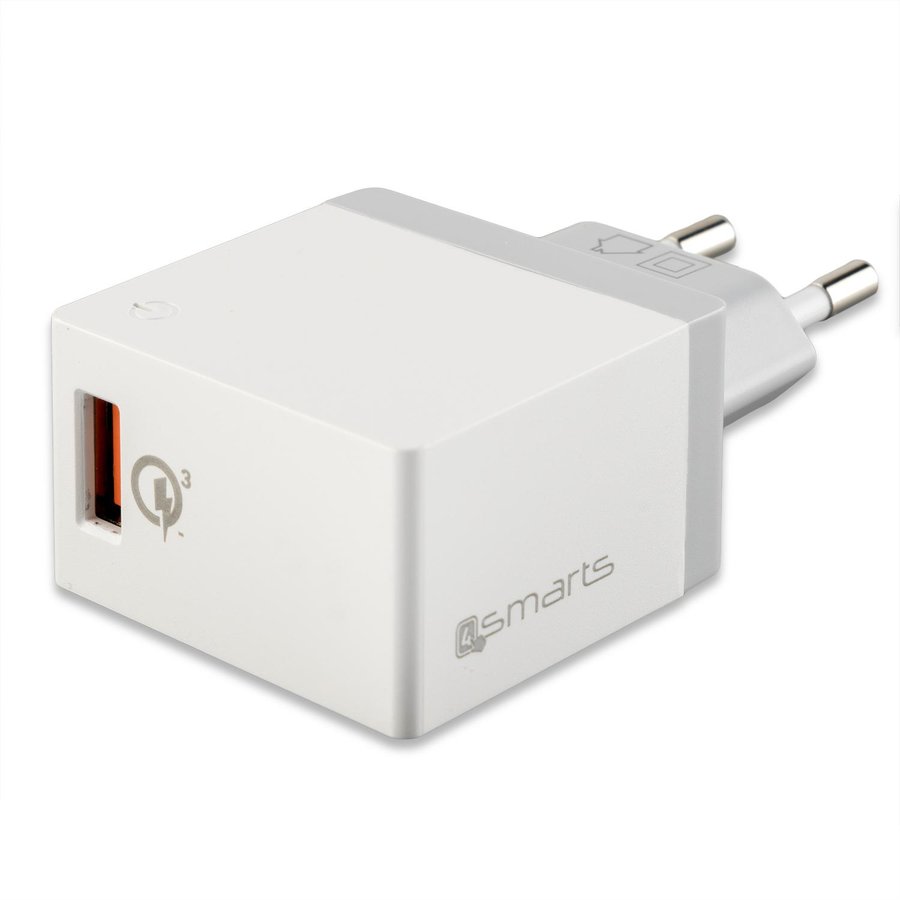 Incarcator retea VoltPlug Quick Charge 3.0 18W Alb