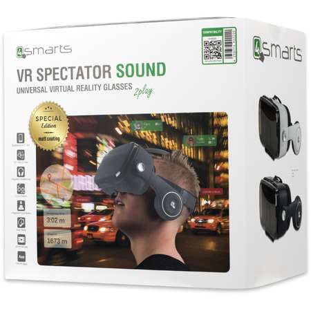 Ochelari VR Universali 4smarts Spectator SOUND Negru Mat