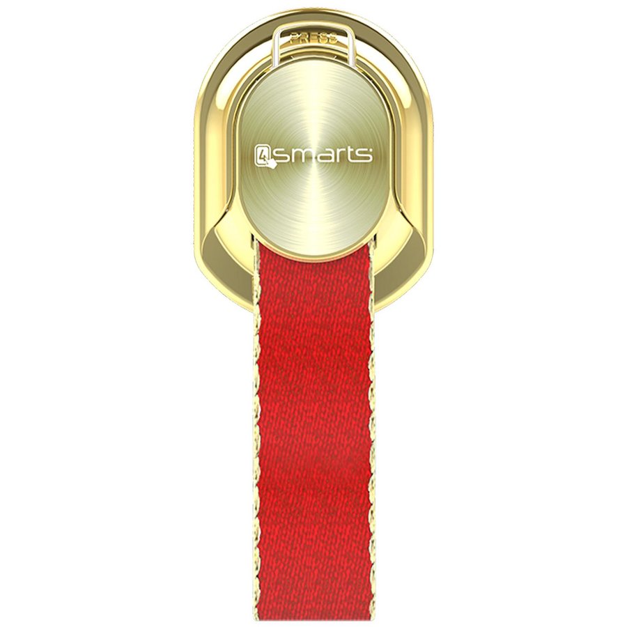 Suport universal pentru telefon Finger Strap gold/red
