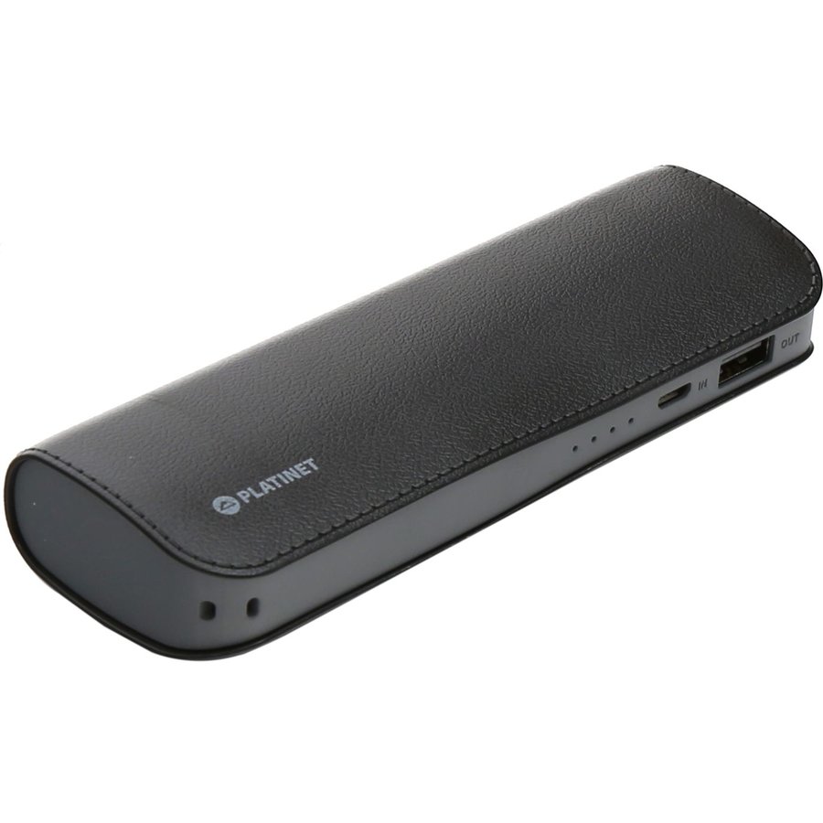 Acumulator extern Platinet Leather 7200mAh Black + Cablu MicroUSB