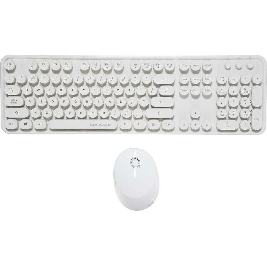 Kit Tastatura + Mouse Retro Light 9910WH White