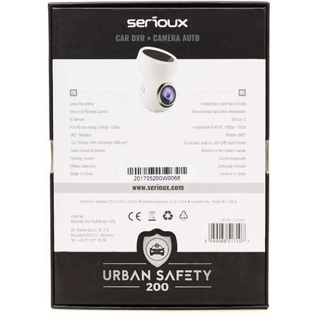 Camera auto Serioux Urban Safety 200+ Full HD White
