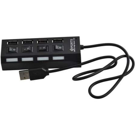 Hub USB PRC IS00002529 4 porturi USB 2.0 Negru