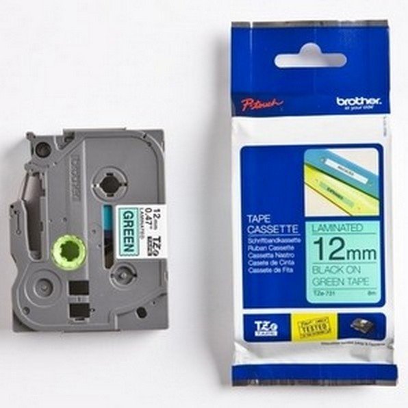 Banda continua laminata TZE731 12mm Verde