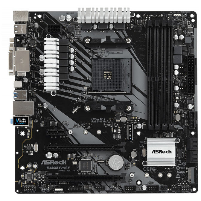 Placa de baza B450M PRO4-F AMD AM4 mATX
