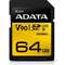 Card de memorie ADATA V90 64GB Premier ONE SDXC UHS-II U3 Clasa 10