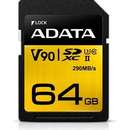 Card de memorie ADATA V90 64GB Premier ONE SDXC UHS-II U3 Clasa 10