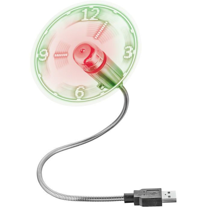 Ventilator USB Flex Mini Fan with Clock