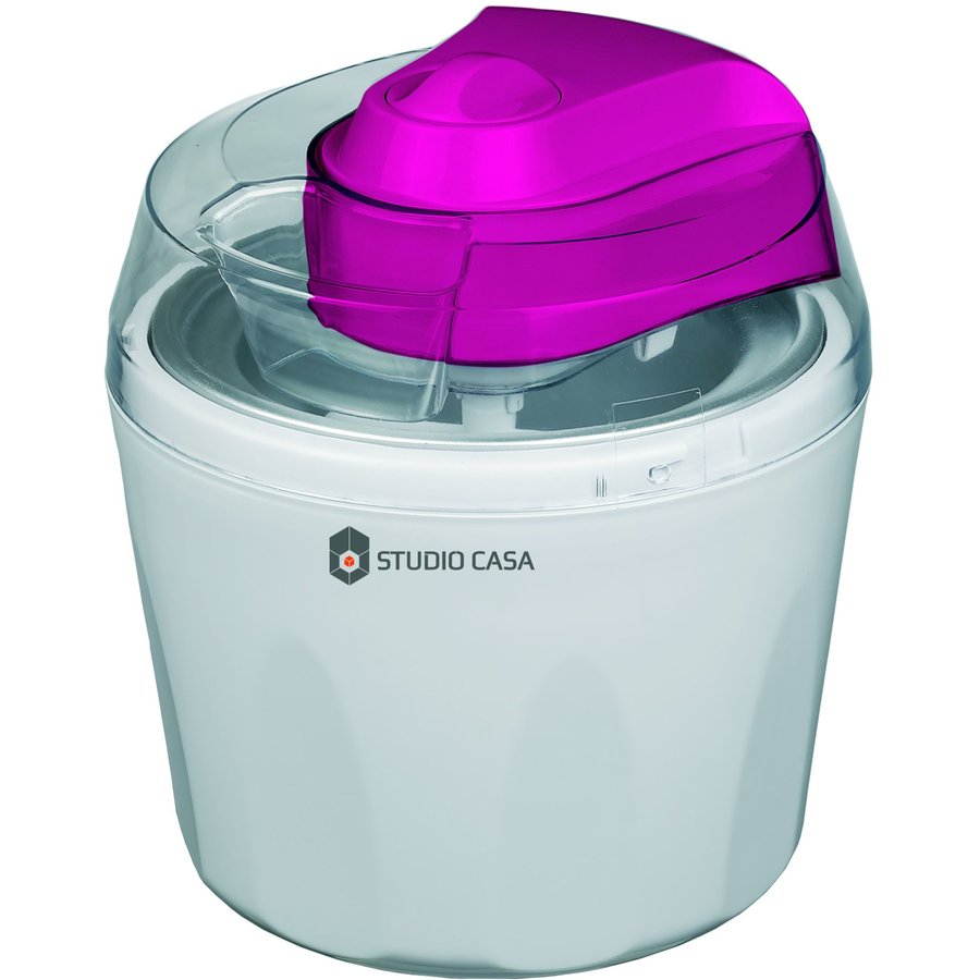 Aparat pentru preparat inghetata si sorbet Piccolo Gelato 1.45 litri 12W Alb / Fuchsia