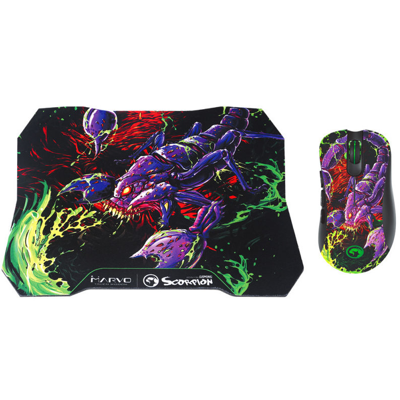Kit mouse și mousepad Marvo M603 plus G20
