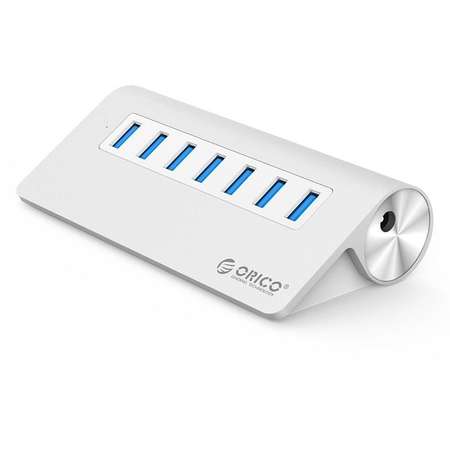 Hub USB Orico M3H7-V1-EU-SV Aluminiu 7x USB 3.0 Argintiu