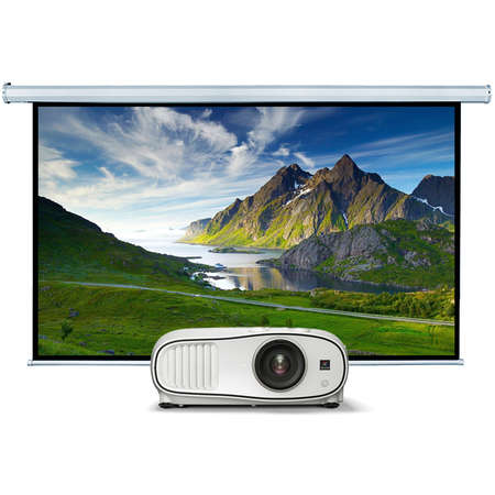 Pachet Videoproiector EH-TW6800 + Ecran proiectie electric 16/9 300x169cm Epson White