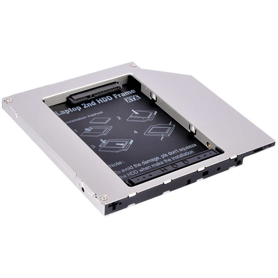 Adaptor HDD/SSD Caddy pentru unitati optice 12.7 mm SATA2