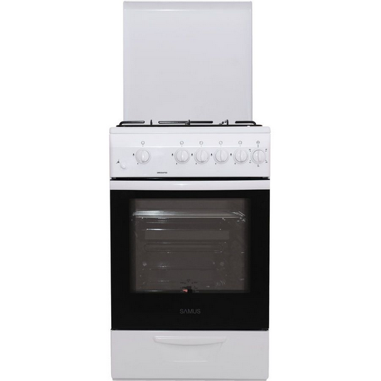 Aragaz SM550APBS Gaz 4 Arzatoare 52 litri Alb