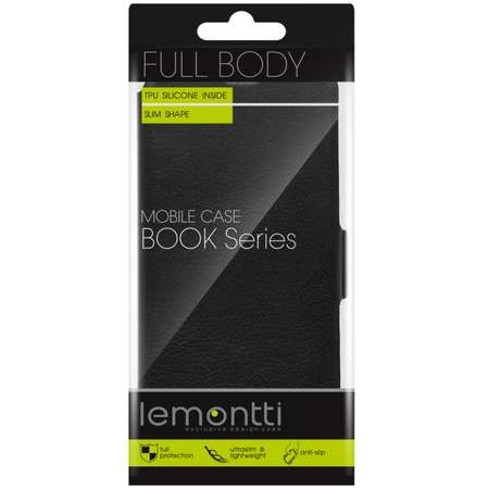 Husa Lemontti Book Elegant Negru pentru Huawei Y6 2019