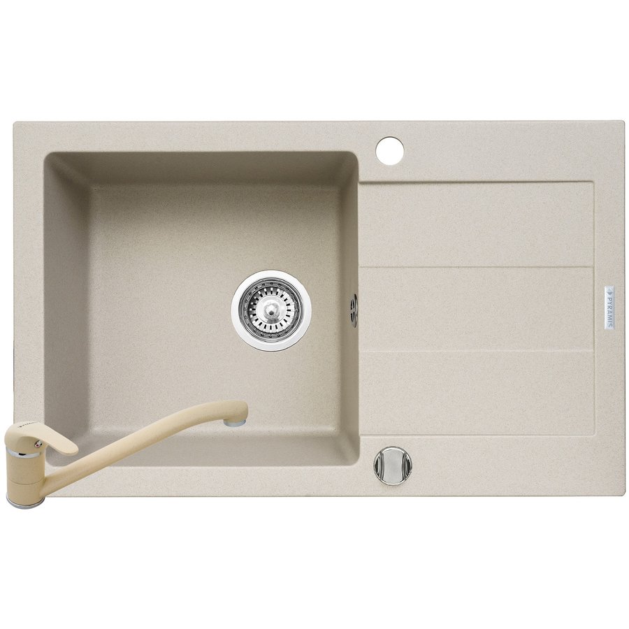 Pachet chiuveta granit Sparta Plus + Baterie ASALIA Bej