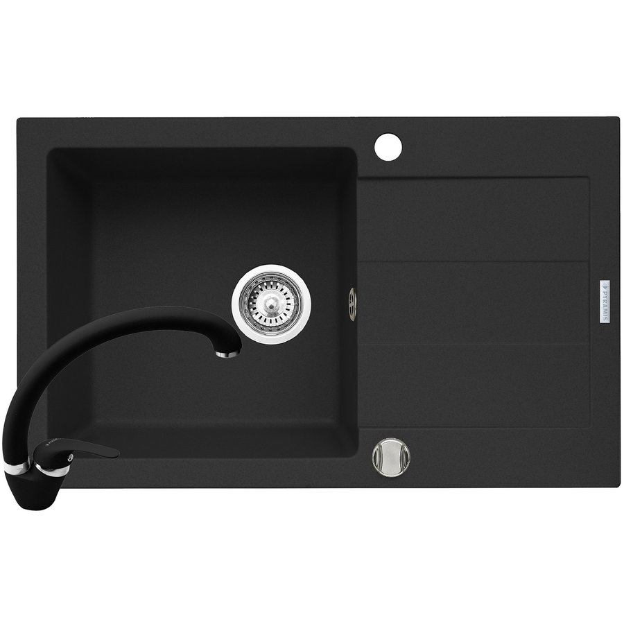 Pachet chiuveta granit Sparta Plus + Baterie OSSIA Carbon