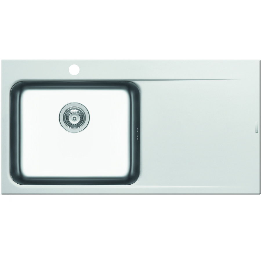 Chiuveta bucatarie granit si inox PYRROS 100x52 1B 1D ST Snow