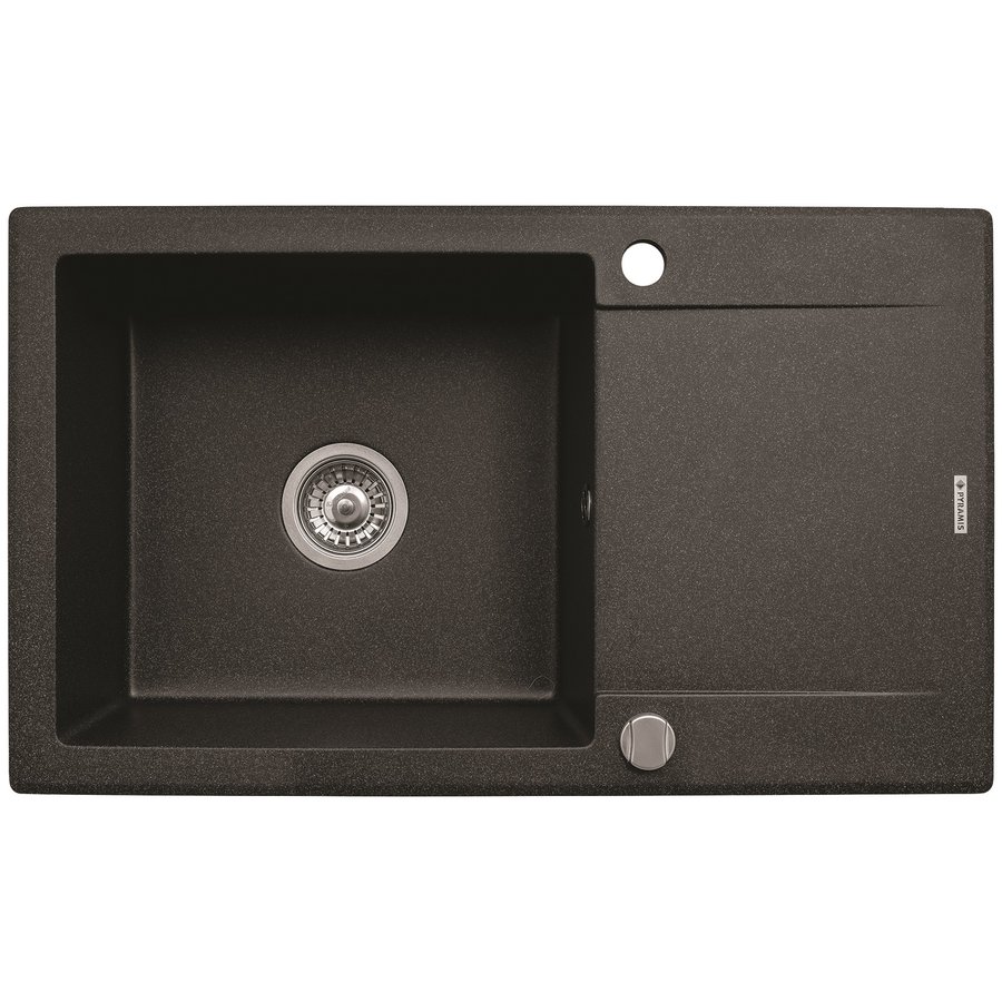 Chiuveta bucatarie KORFU 78x46 1B 1D Negru