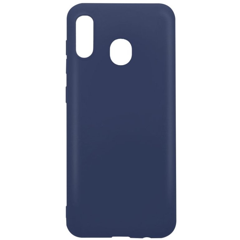 Husa Lemontti Silicon Silky Albastru Închis pentru Samsung Galaxy A20 / A30