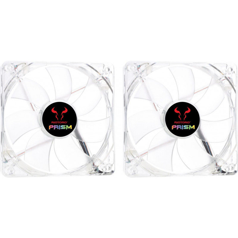 Set 2 ventilatoare Prism 120mm iluminare RGB