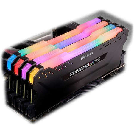 Memorie Corsair Vengeance RGB PRO Black 64GB DDR4 3466MHz CL16 Quad Channel Kit
