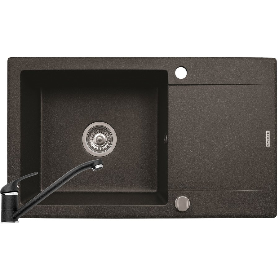 Pachet chiuveta granit MIDO PLUS + Baterie ASALIA Negru