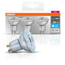 Set 3 becuri LED Osram 4.3W GU10 Par16 50 4000K lumina neutra 350 lumeni A++