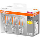 Set 3 becuri LED Osram 7W E27 A60 2700K lumina calda 806 lumeni A++