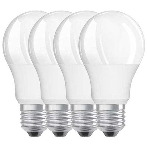 Set 4 becuri LED 9W E27 A60 2700K lumina calda 806 lumeni A++