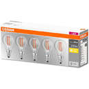 Set 5 becuri LED Osram 4W E14 P40 2700K lumina calda 470 lumeni A++