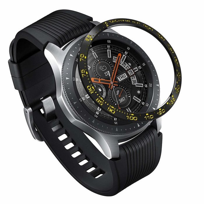 Rama ornamentala otel inoxidabil Negru / Auriu pentru Galaxy Watch 46mm / Galaxy Gear S3