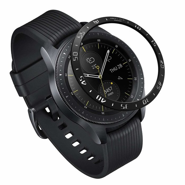 Rama ornamentala inox Negru pentru  Galaxy Watch 42 mm