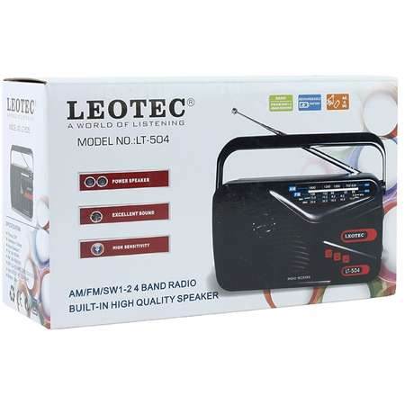 Radio portabil clasic Leotec LT-504 Negru