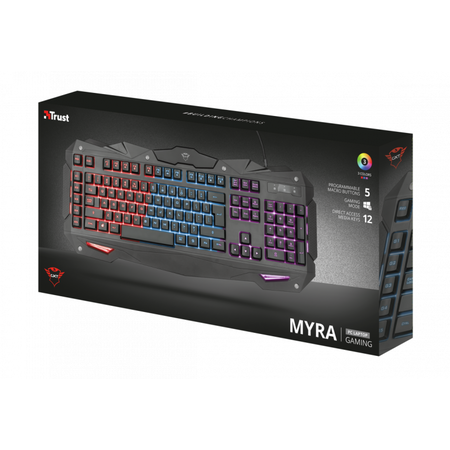 Tastatura gaming Trust Myra GXT 840 Black