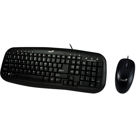 Kit tastatura si mouse Genius KM-210 USB Tastatura 104 Taste Concave  Mouse optic 1000dpi Negru