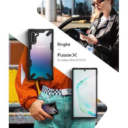 Husa Ringke Fusion X compatibila cu Samsung Galaxy Note 10 Black