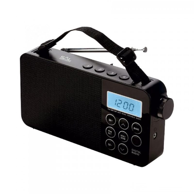 Radio digital RPR3LCD ceas LCD alarma Negru