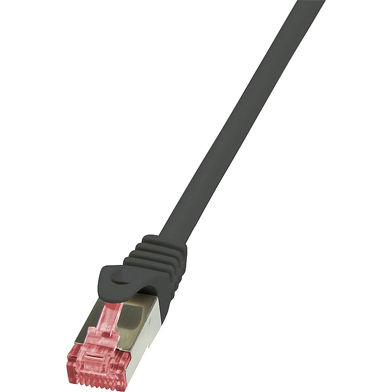 Cablu S/FTP PrimeLine Patchcord Cat 6 PIMF 0.25 m Negru