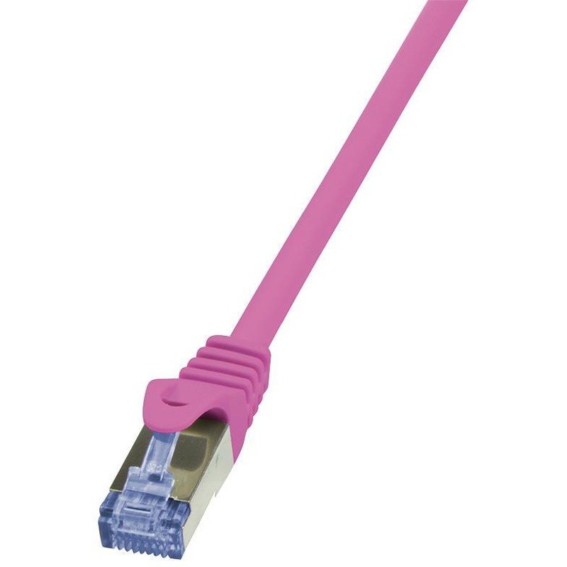 Cablu S/FTP PrimeLine Patchcord Cat 6A 10G PIMF 7.5m Roz