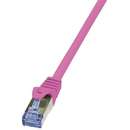 Cablu S/FTP Logilink PrimeLine Patchcord Cat 6A 10G PIMF 0.25 m Roz