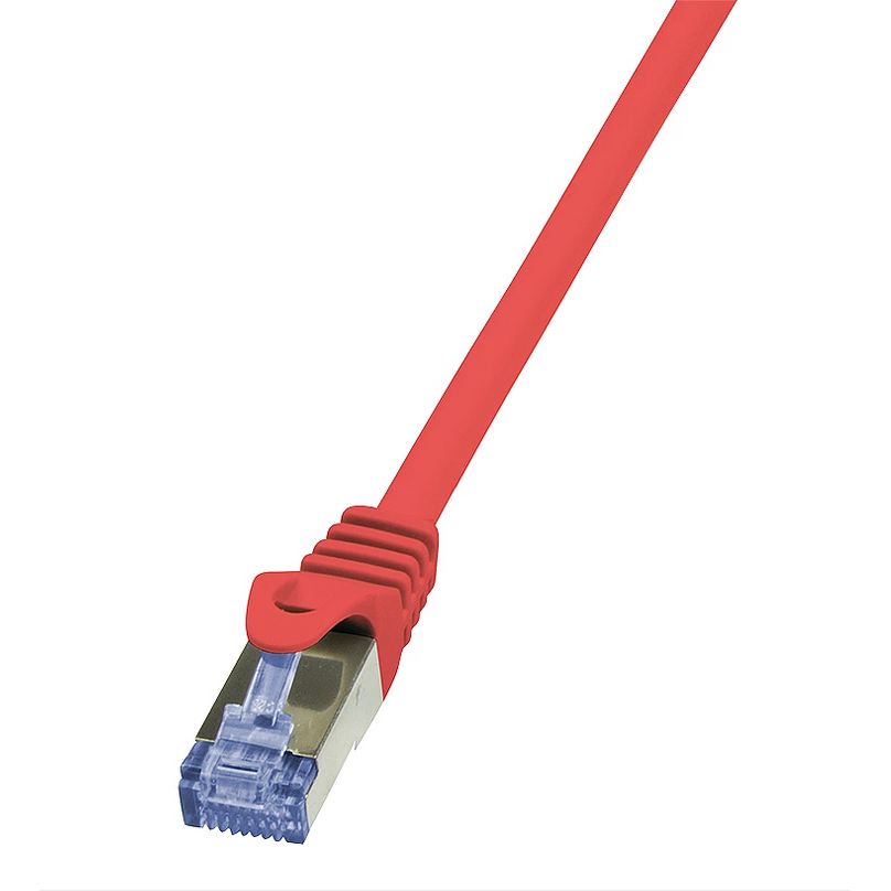 Cablu S/FTP PrimeLine Patchcord Cat 6A 10G PIMF 0.25 m Rosu