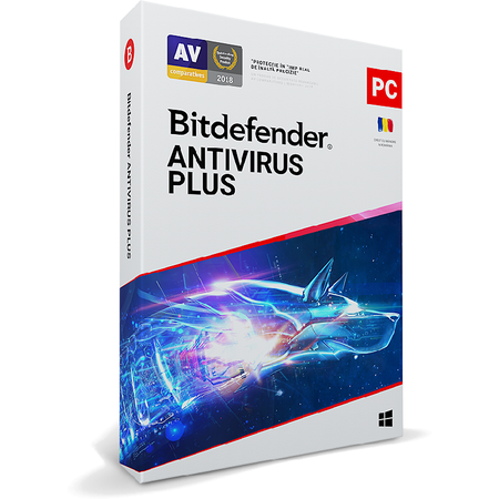 Antivirus BitDefender Antivirus Plus 2020 1 Dispozitiv 1 An Licenta noua Retail Box