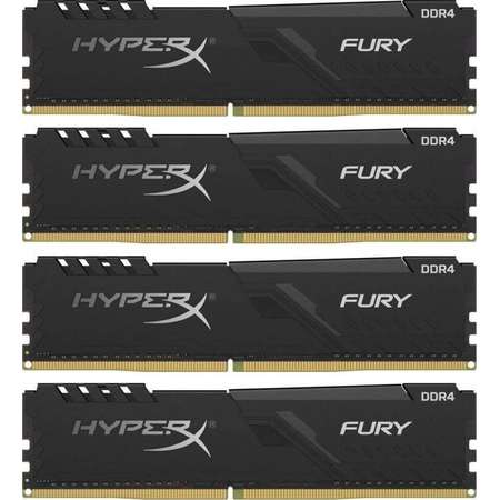 Memorie Kingston HyperX Fury Black 64GB (4x16GB) DDR4 2400MHz CL15 Quad channel Kit
